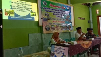 Musyawarah Desa (Musdes) Laporan Pertanggungjawaban Realisasi Anggaran Pendapatan dan Belanja (APB Desa) Tahun 2023