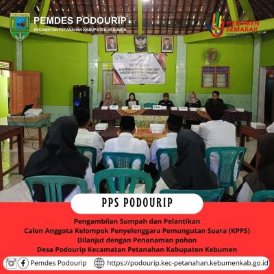 PPS Podourip lantik 35 calon anggota Kelompok Penyelenggara Pemungutan Suara (KPPS) 